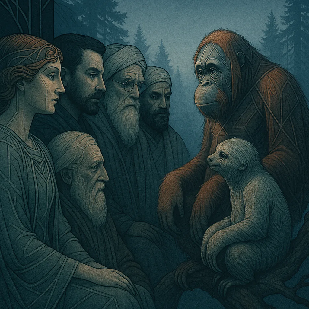 Telephoto's Compression Gathers an Art Nouveau Sage