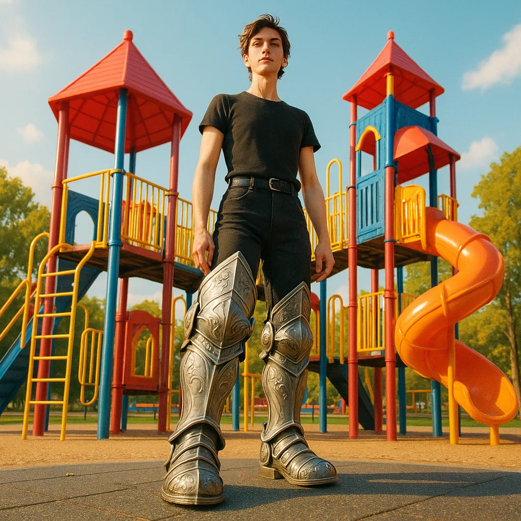 Person of Androgynous Appearance Stands Imposingly