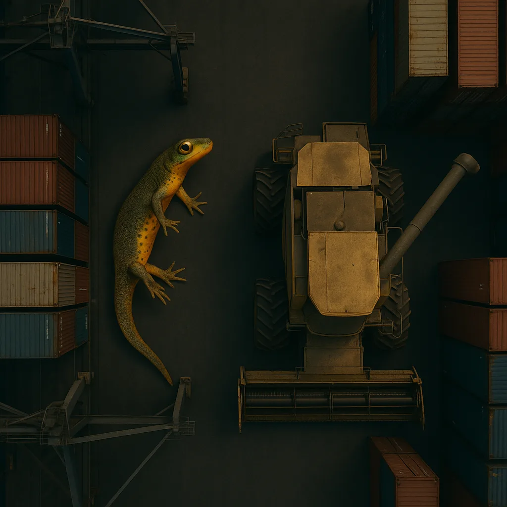 Amidst the Sprawling Active Shipping Docks