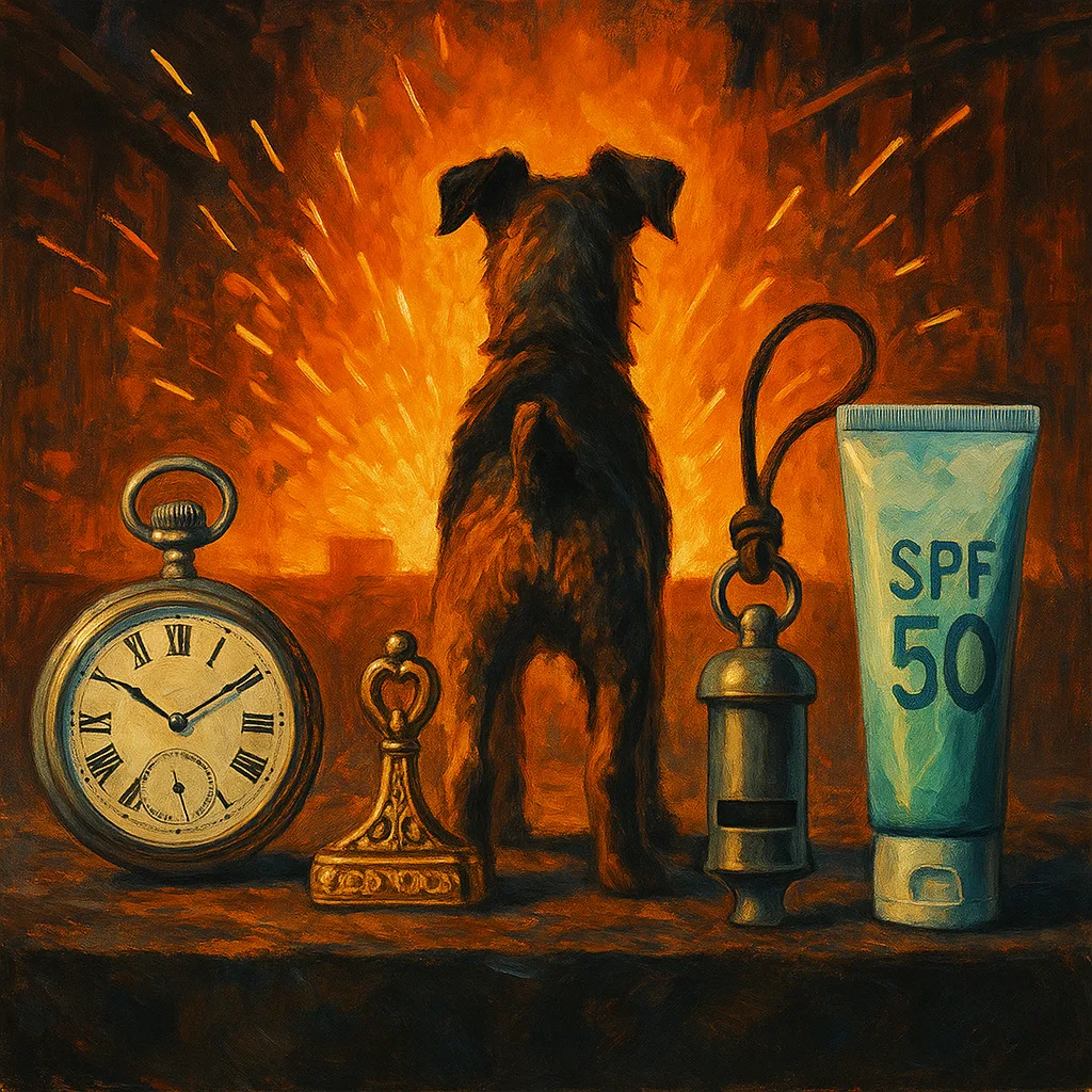Against the Dramatic Backdrop of a Steel Foundry's Fiery Glow
