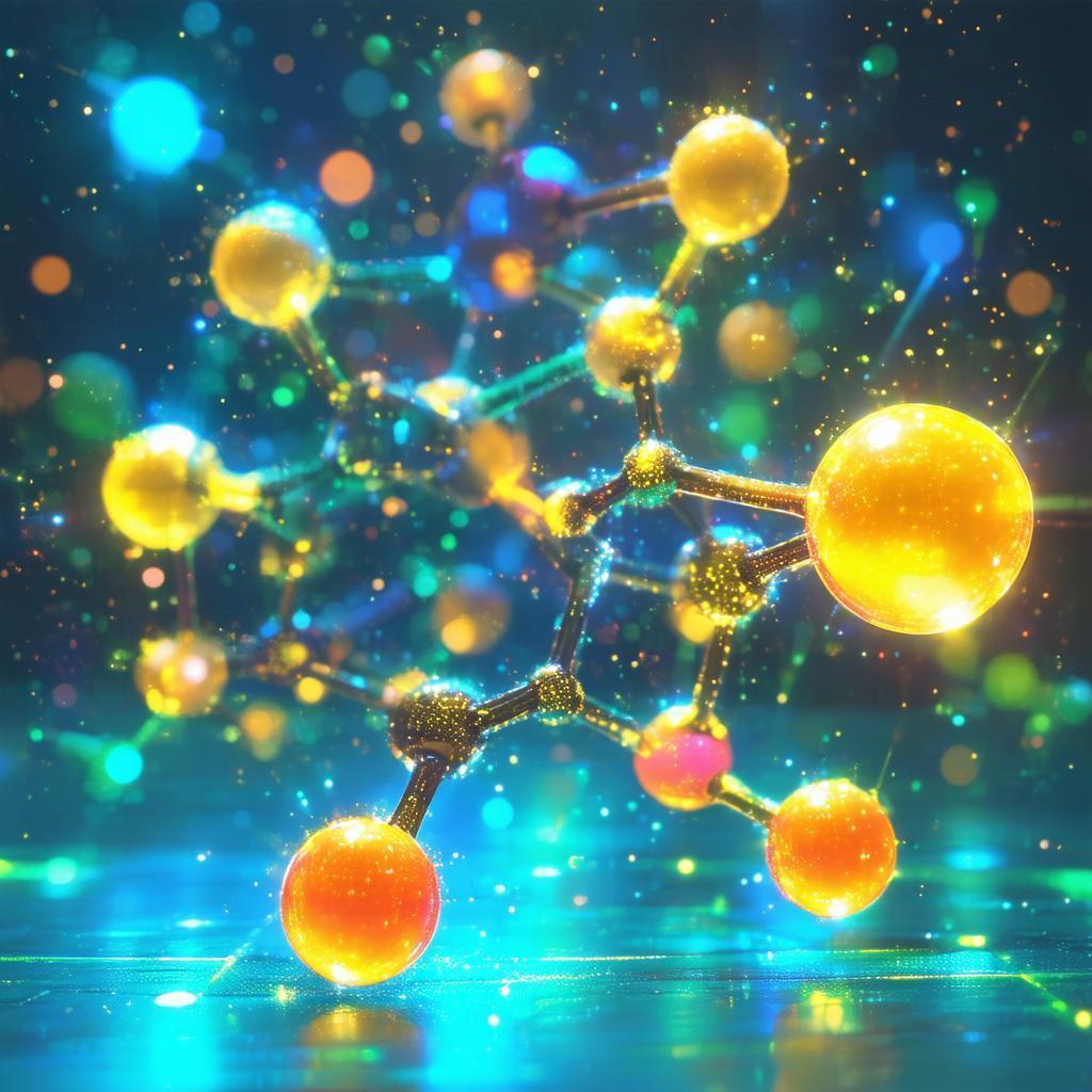 Glowing Anime Molecule in Cel Shade