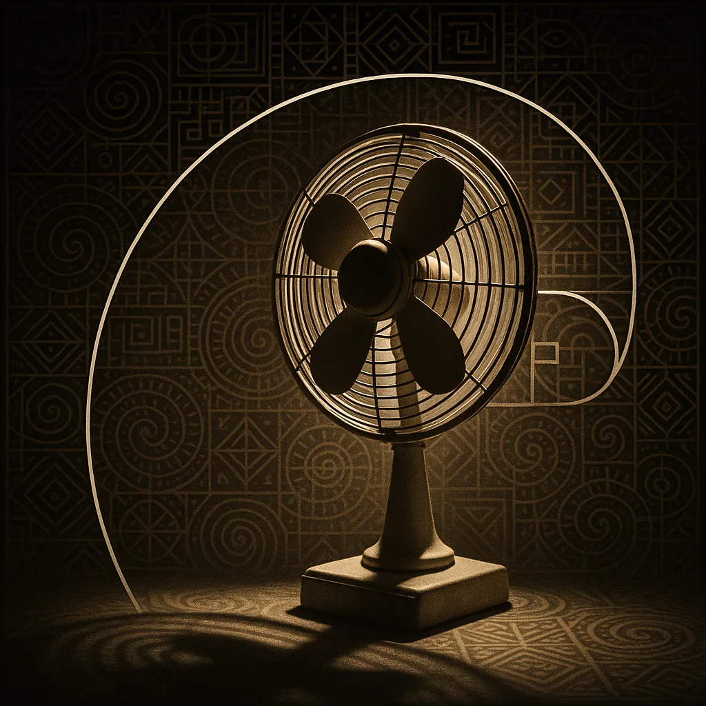 Single Vintage Cream Electric Fan