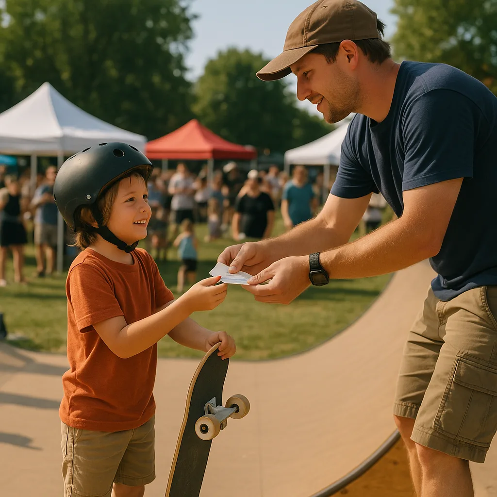 Young Child Wearing a Helmet