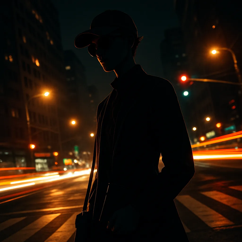 Androgynous Scholar-like Figure in a Baseball Cap and Sunglasses