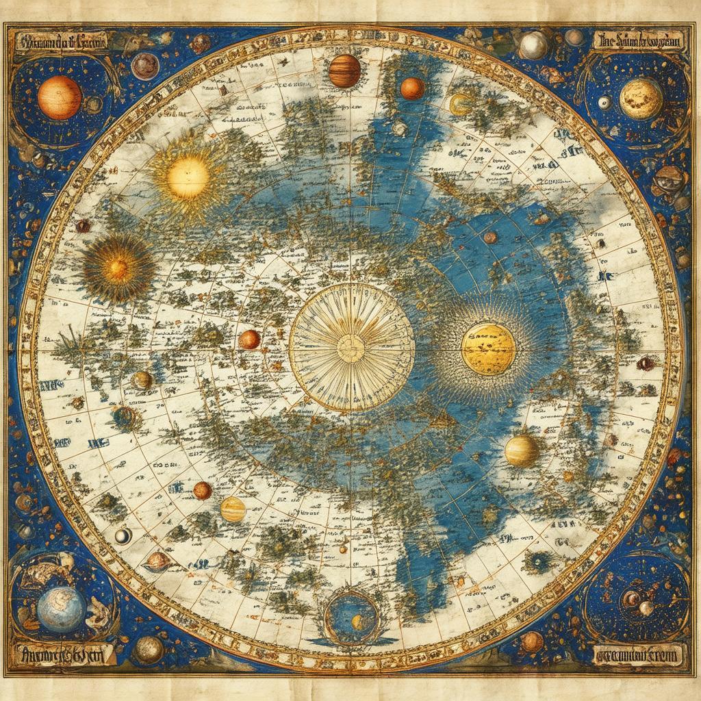 Medieval Manuscript Map of the Solar System