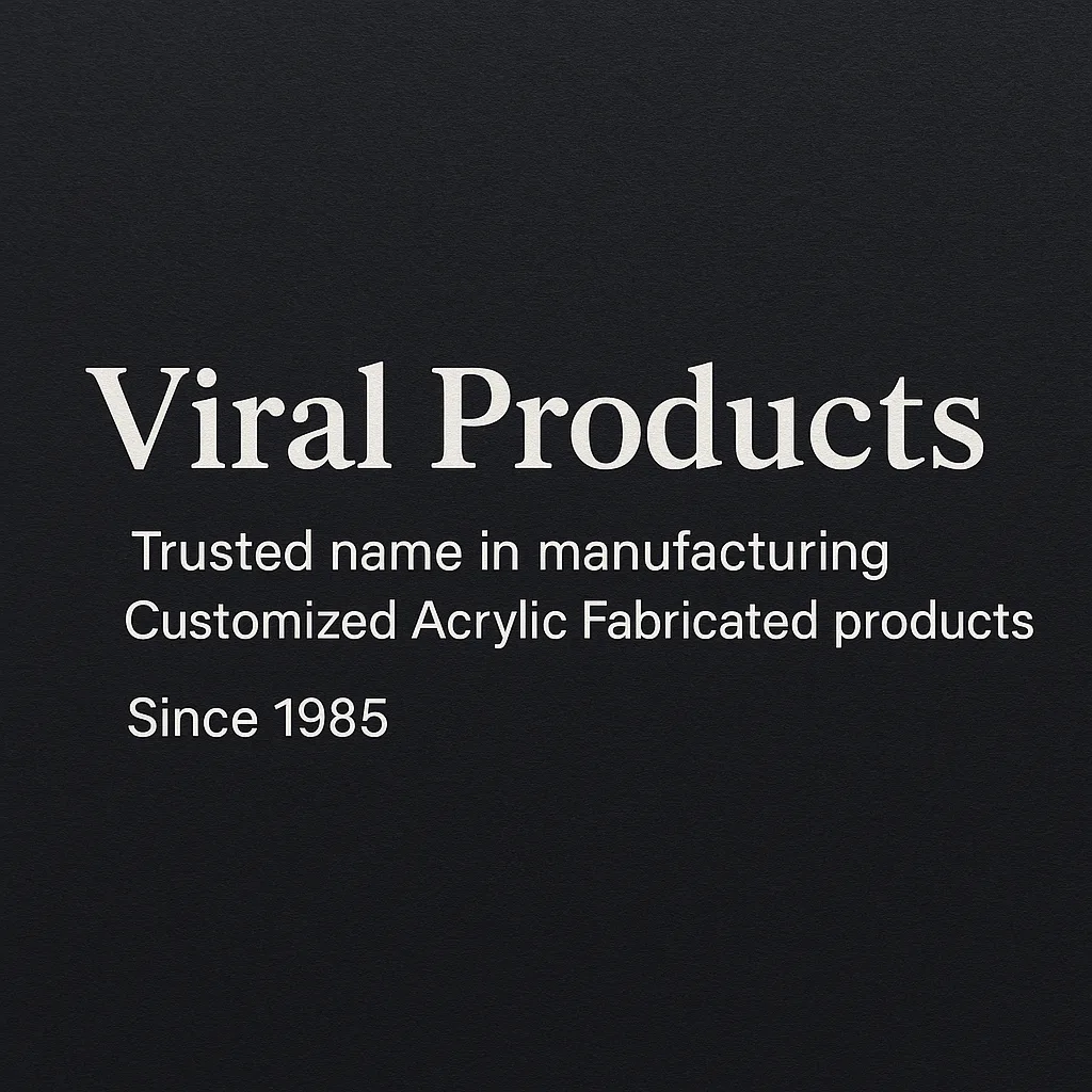 Image Shows a Branding Card Featuring the Text "Viral Products,"