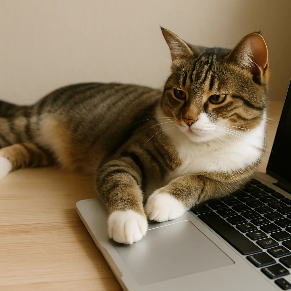 Beside a Laptop