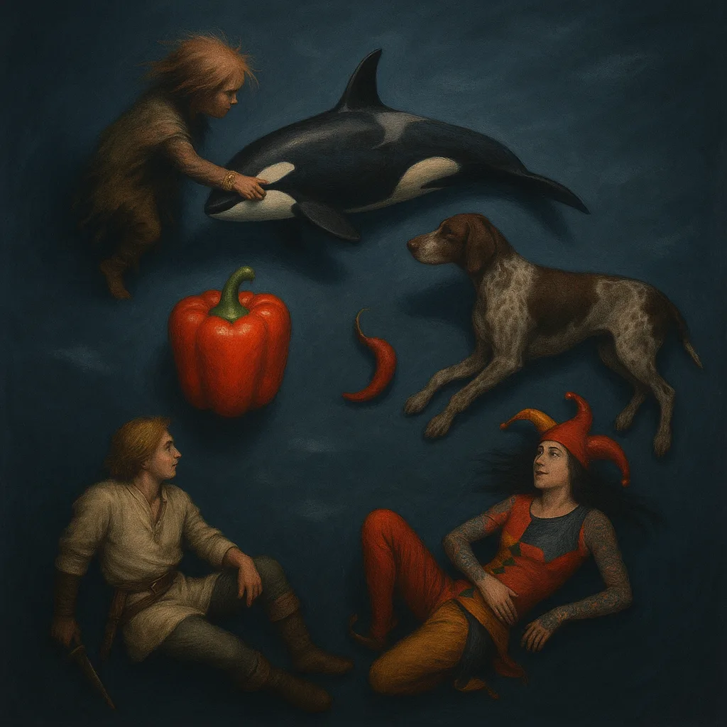 Arranged in a Mesmerizing Tableau