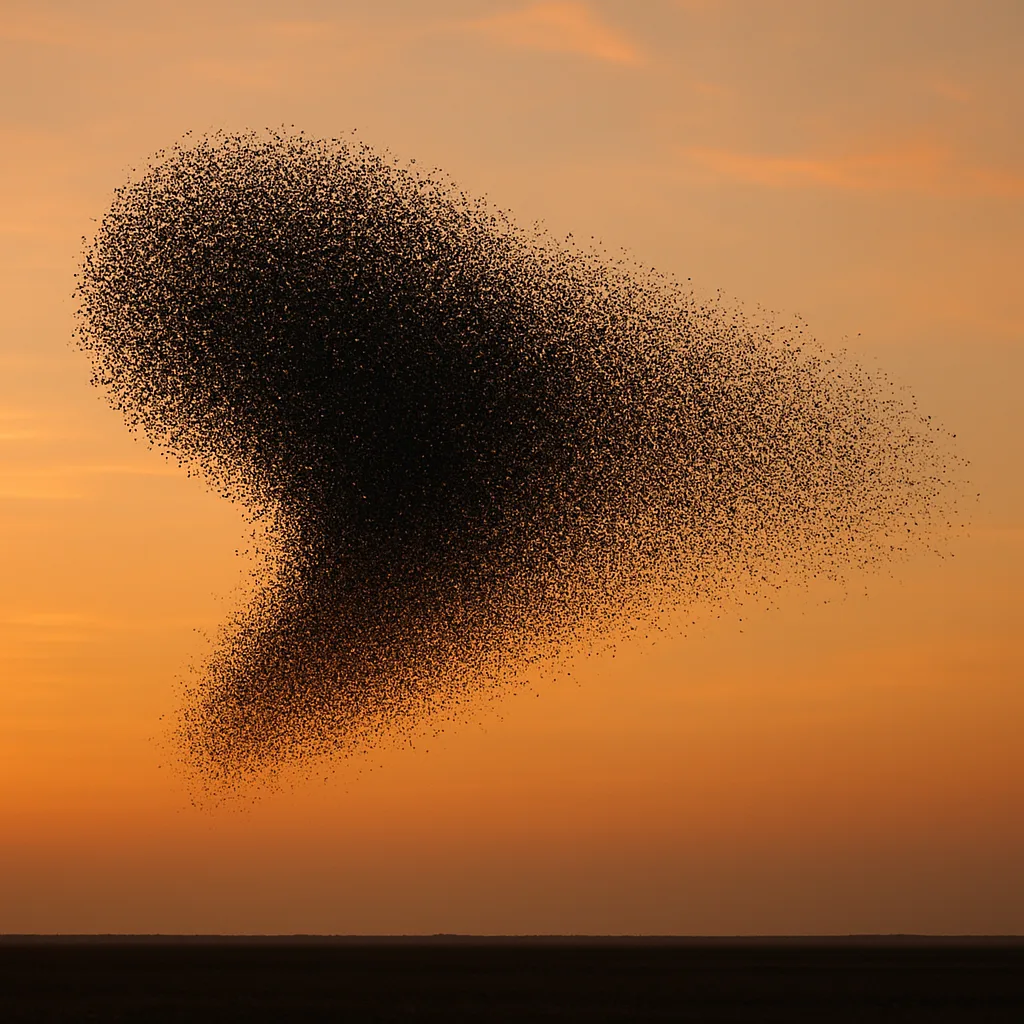 Massive Flock of Starlings