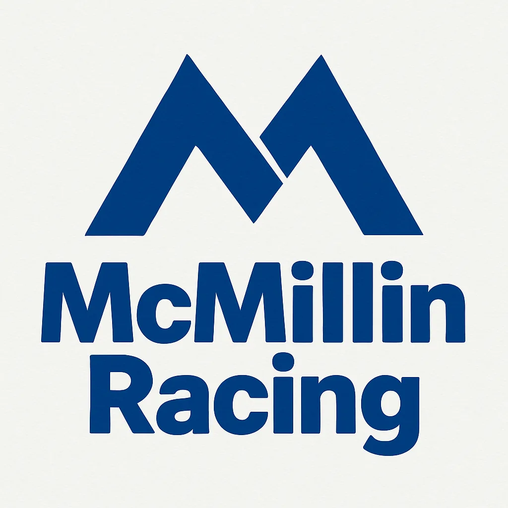 Stylized Logo Featuring Three Blue Triangular Shapes Forming an "M"