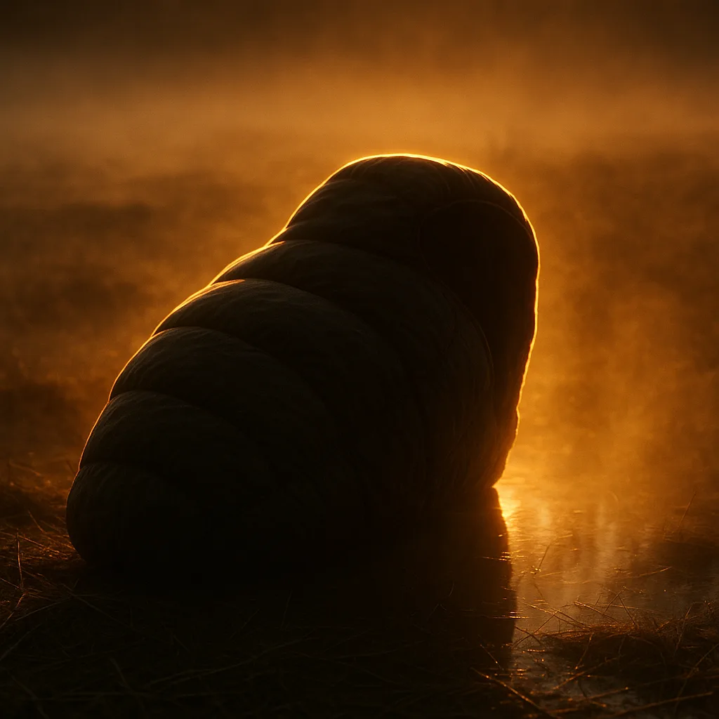 Sleeping Bag on Hay
