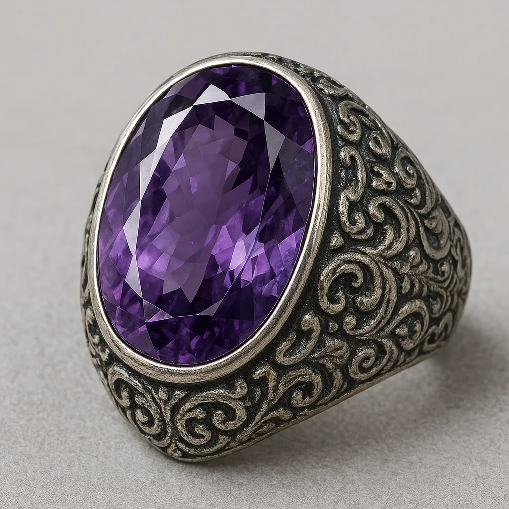 Silver Ring with an Ornate