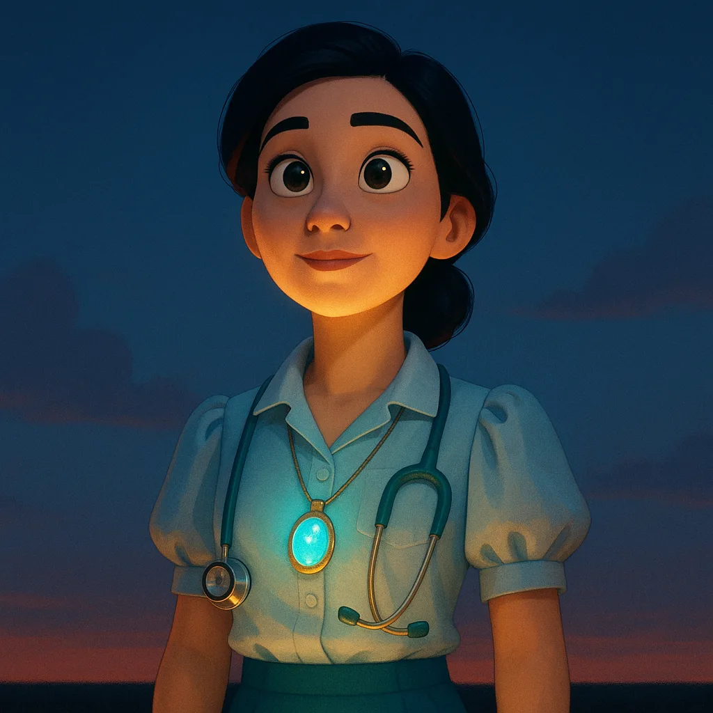 Disney Pixar-style Healthcare Worker with Expressive