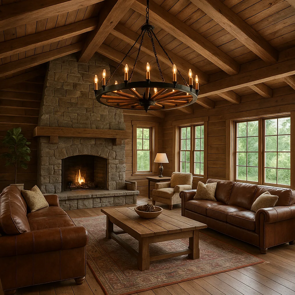 Cozy Yet Roomy Living Area with a Rustic Charm