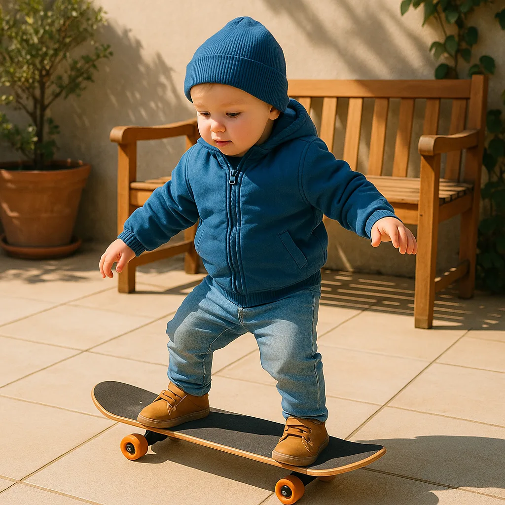 Toddler in a Blue Jacket