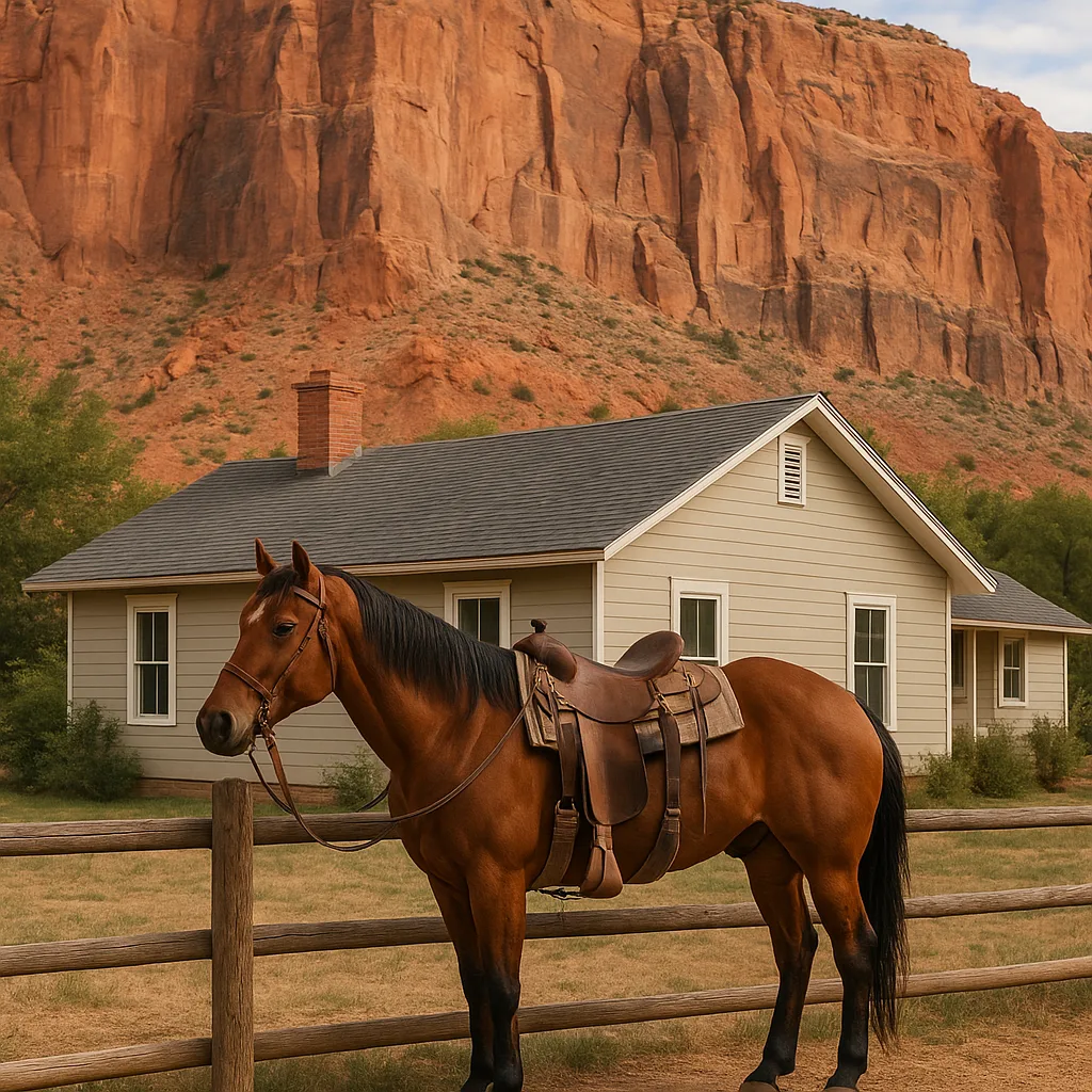 Saddled Horse Stands