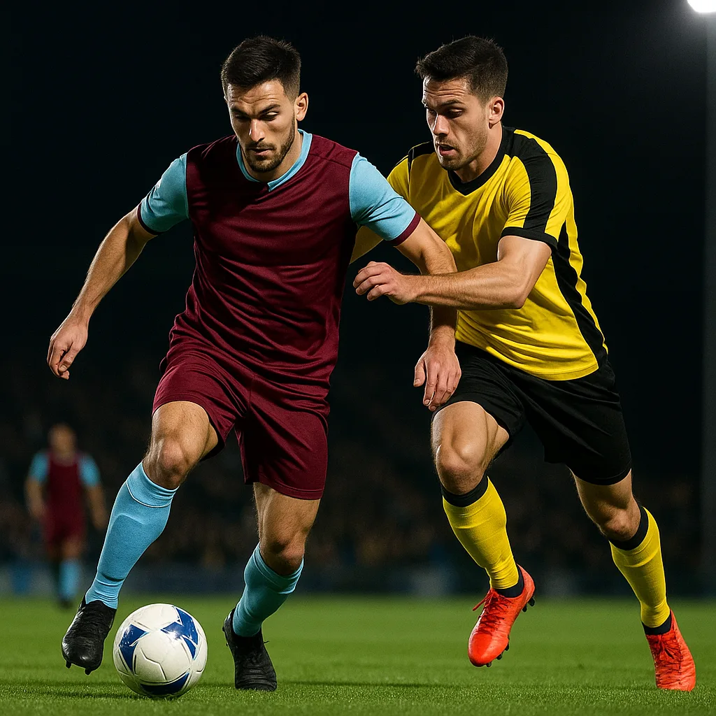 Soccer Player in a Maroon