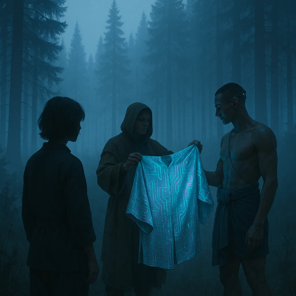Mist-enshrouded Pine Trees at Dawn
