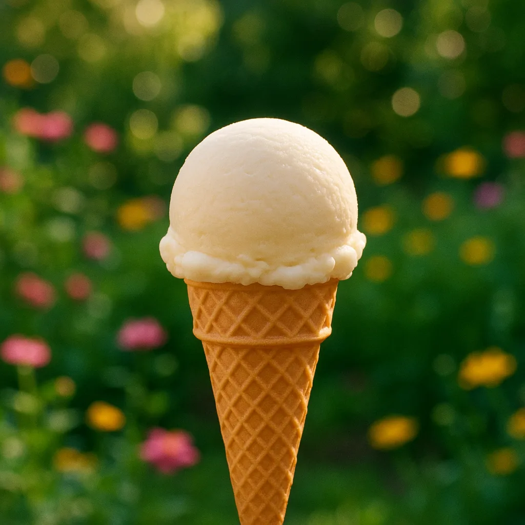 Delectable Dessert Features a Crunchy Waffle Cone