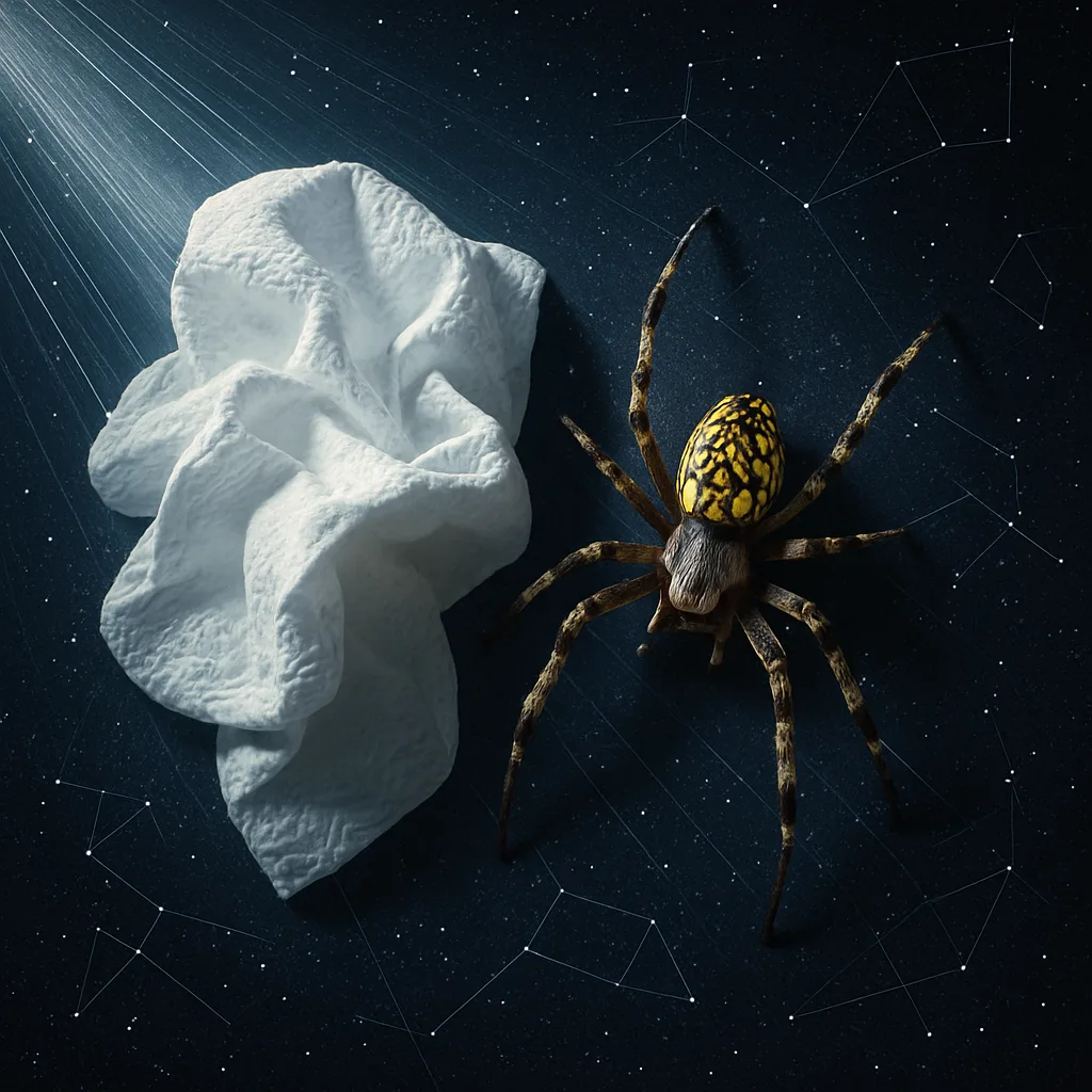 Garden Spider Distinguished by its Intricate Yellow Markings