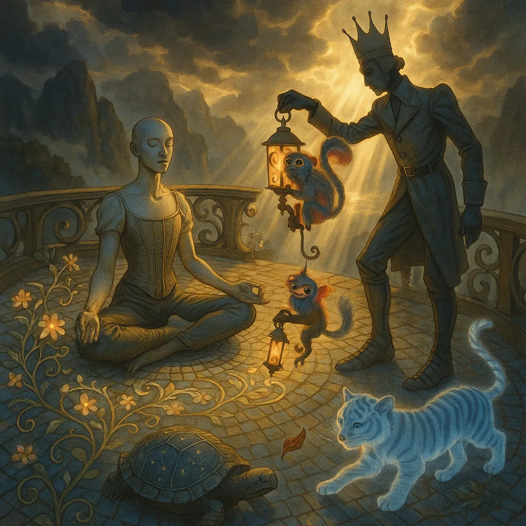 Whimsical and Charming Scene Unfolds as a Serene