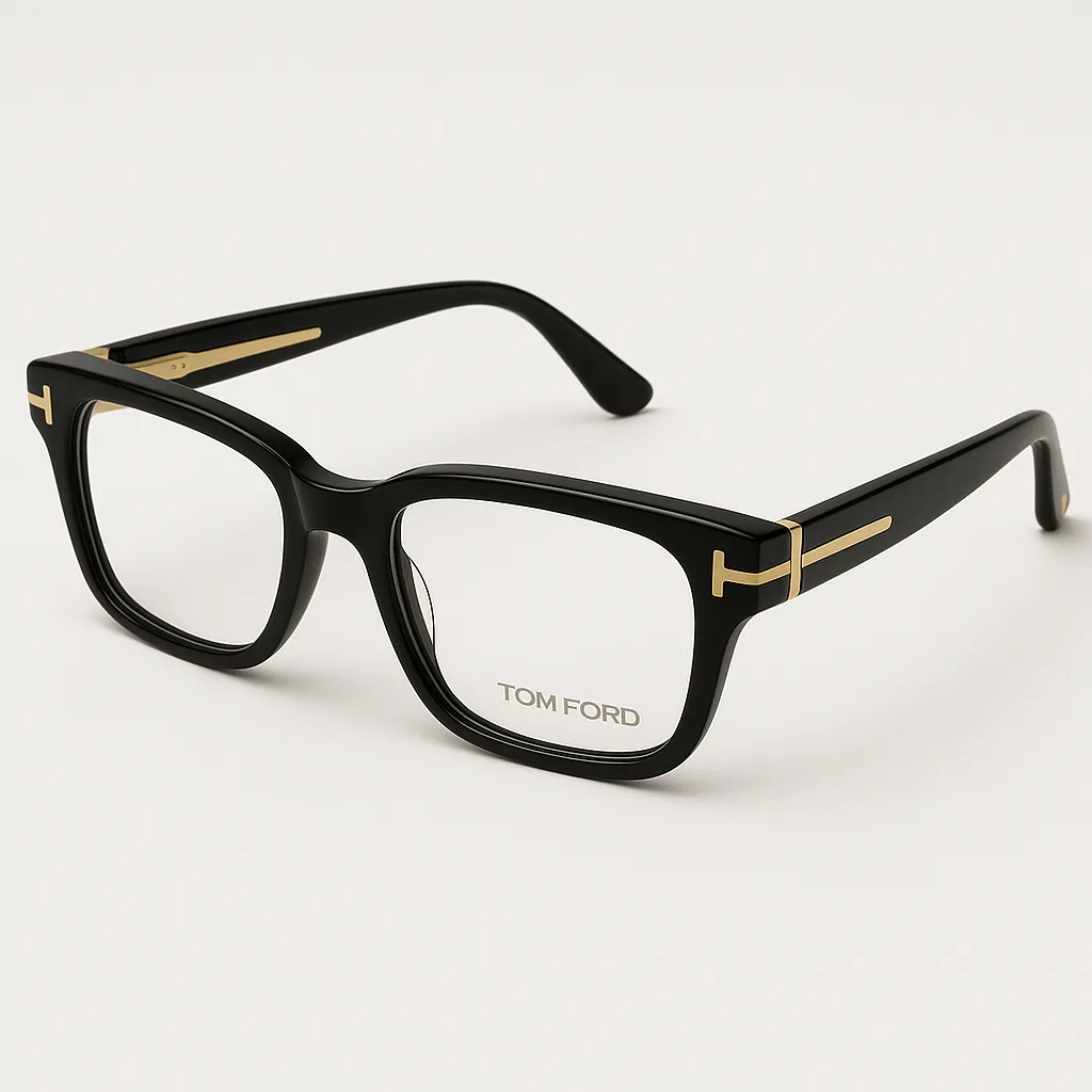 Pair of Black Rectangular Tom Ford Eyeglasses