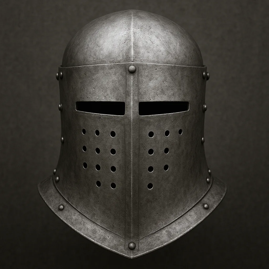 Fully Enclosed Helmet Featuring a Rounded Crown
