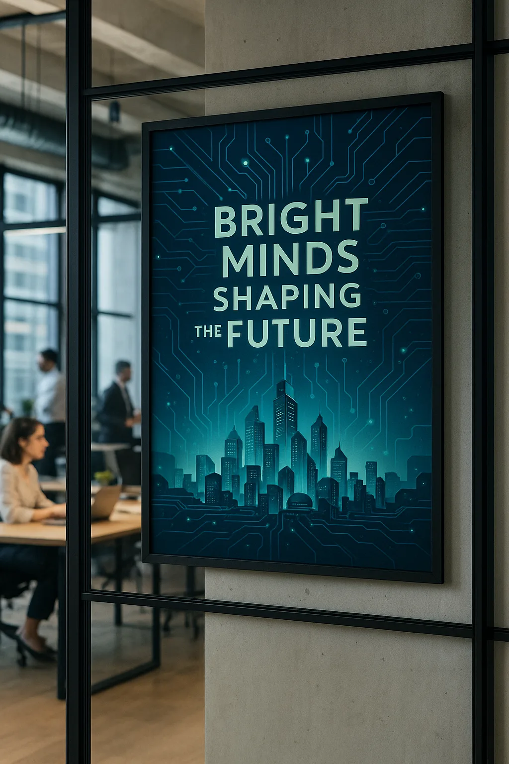 Centered Around the Phrase "Bright Minds Shaping the Future,"