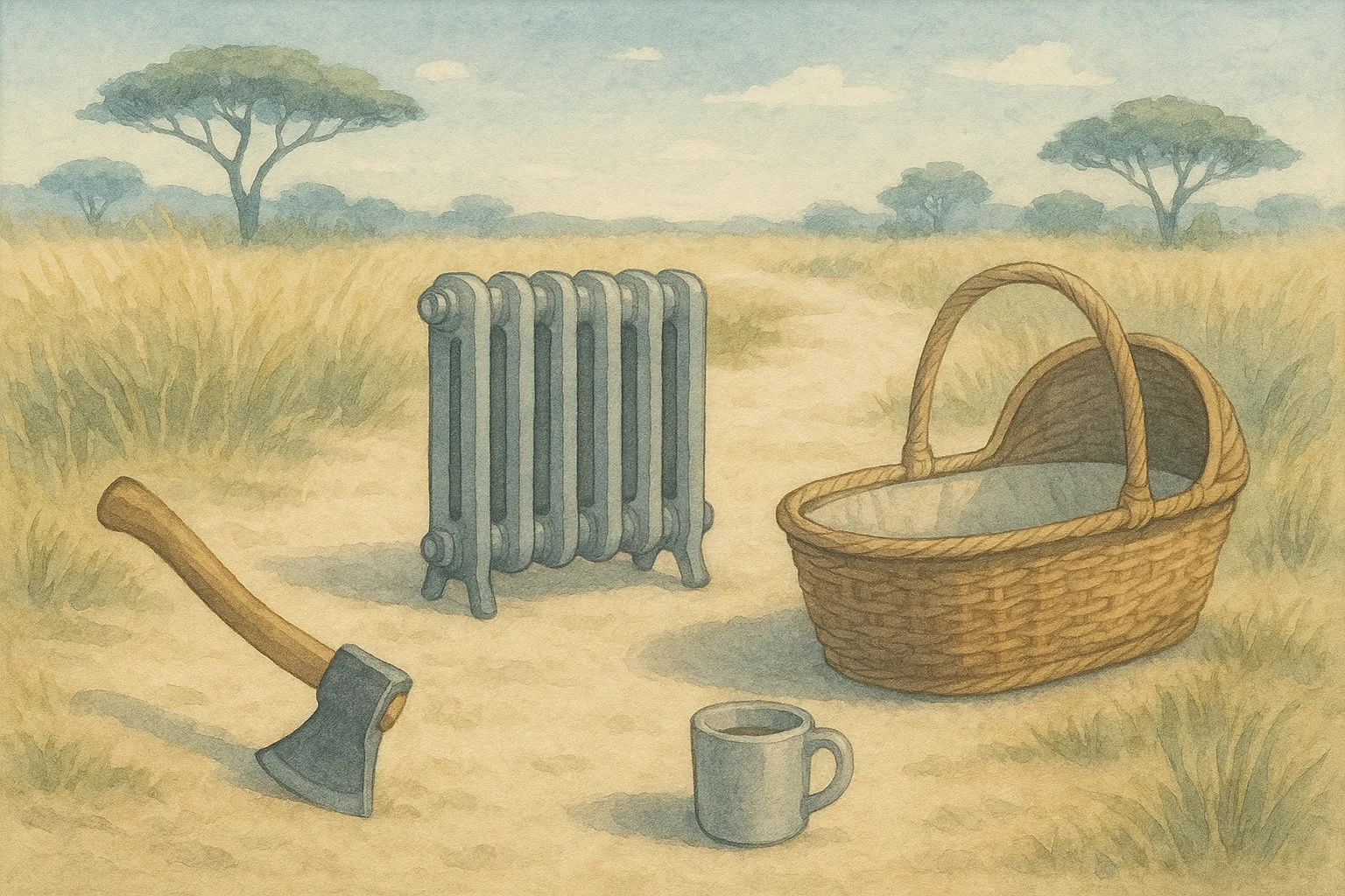 Unusual Still Life of a Hatchet