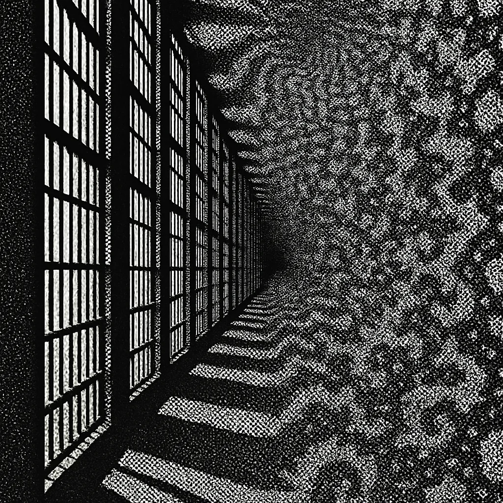 Prison's Stark Vertical Lines