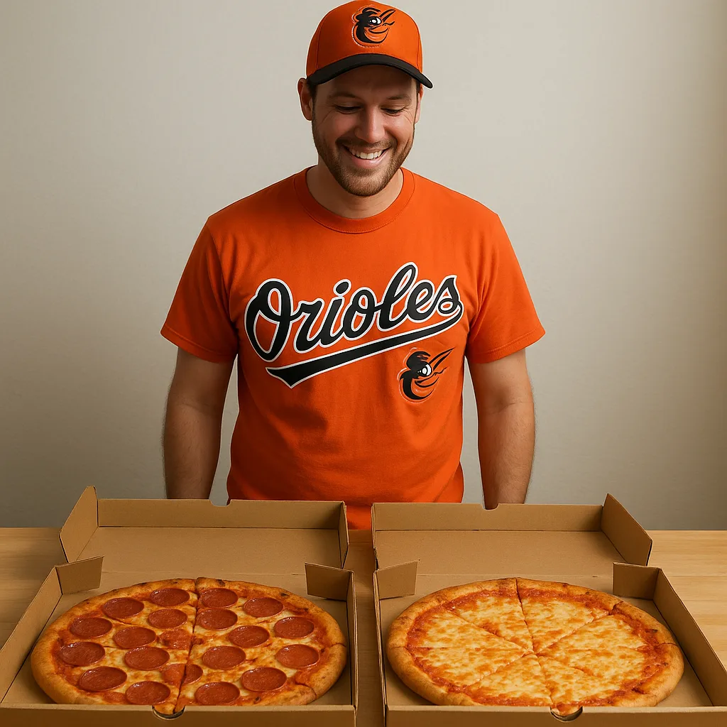 Man Wearing an Orioles Shirt