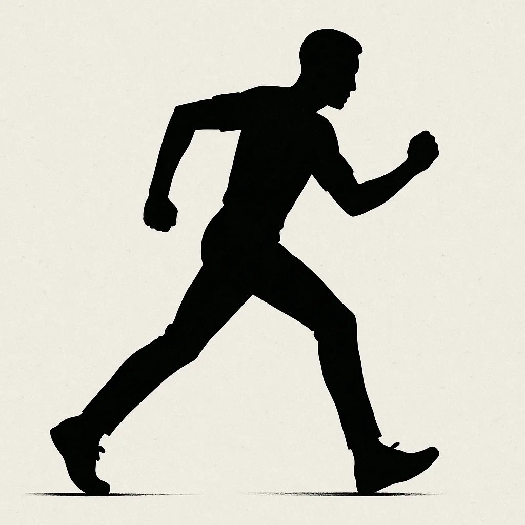 Figure Captured Mid-motion Exudes a Dynamic Energy