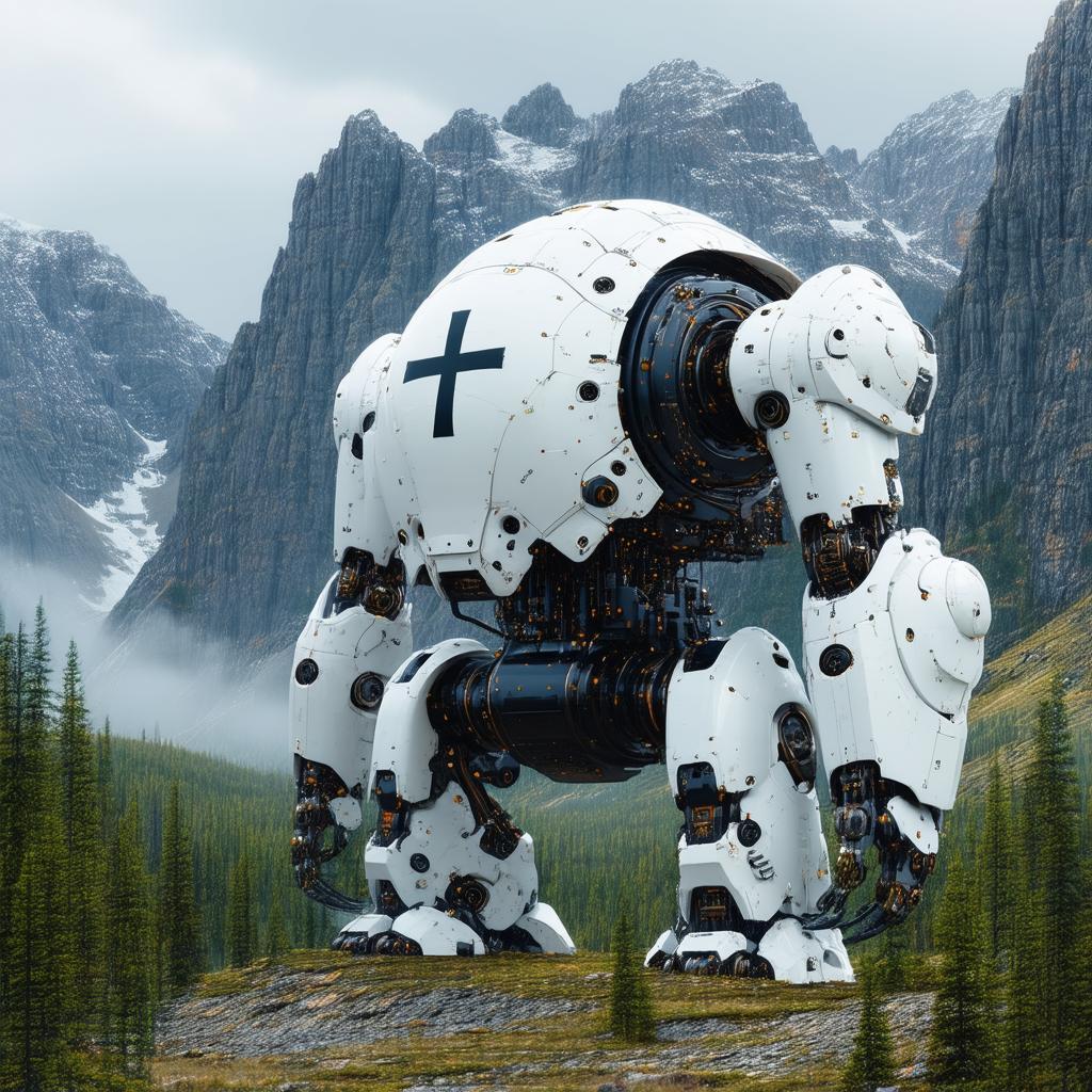 White Crusader Golem in Mountain Wilderness