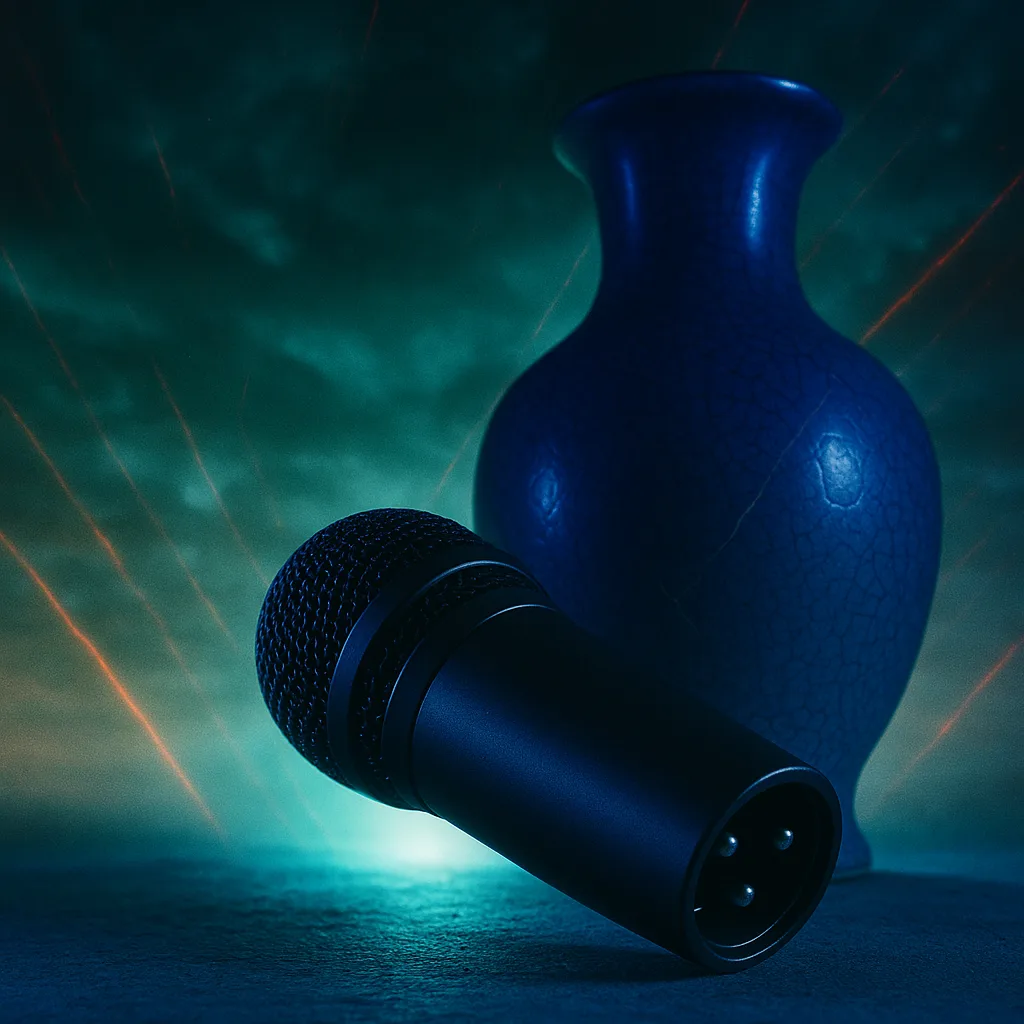 Stealth Matte Black Microphone with its Cylindrical Body
