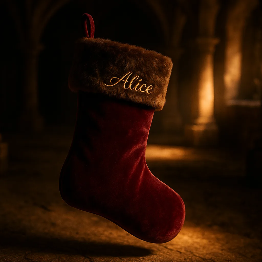 Solitary Rich Burgundy Wine Velvet Christmas