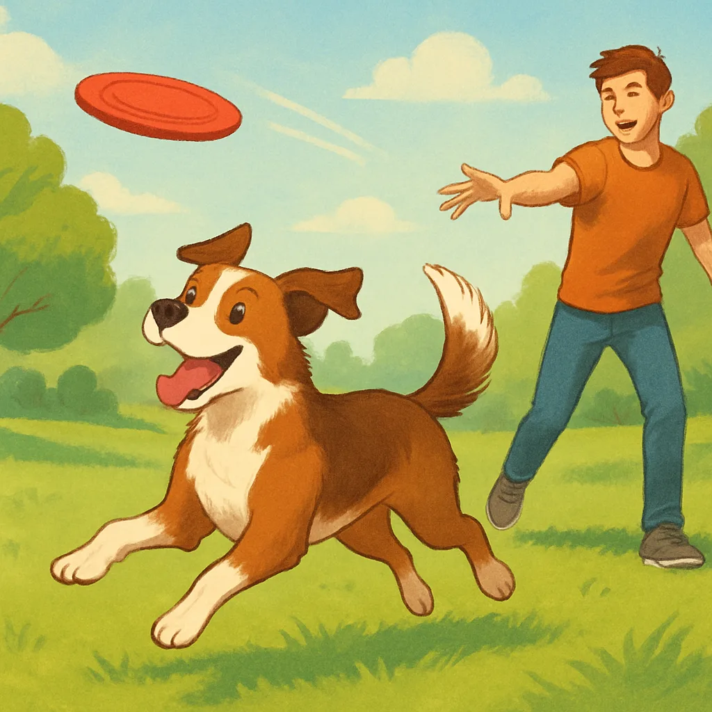 Dog's Tail Is Wagging with Excitement as It Runs