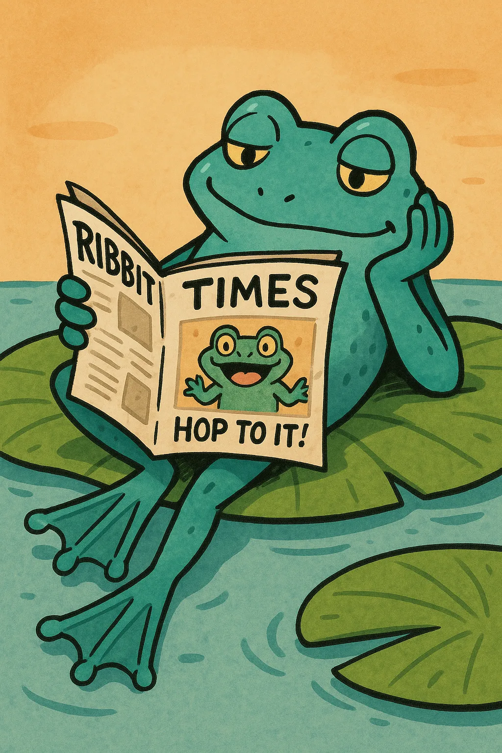 Image Brimming with Playfulness Features a Turquoise Frog