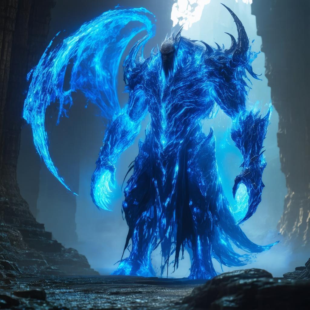 Cinematic Fellbeast in Glowing Dark Aura
