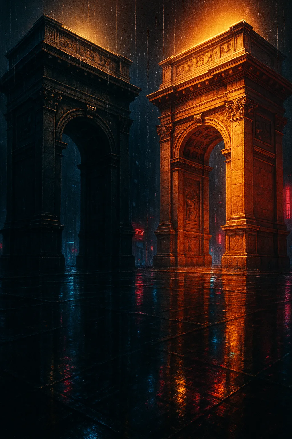 Two Diverse Triumphal Arches
