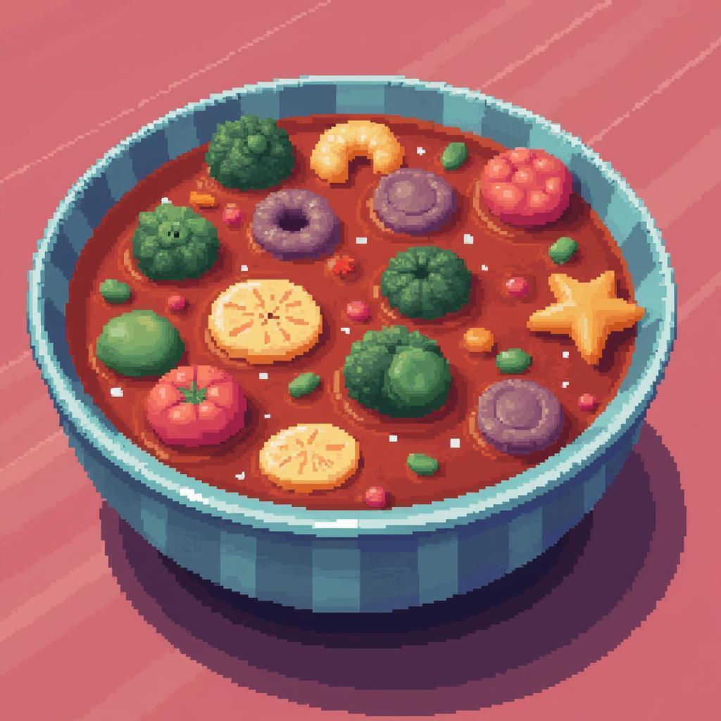 Monstrous Plasticine Soup in Retro Pixels