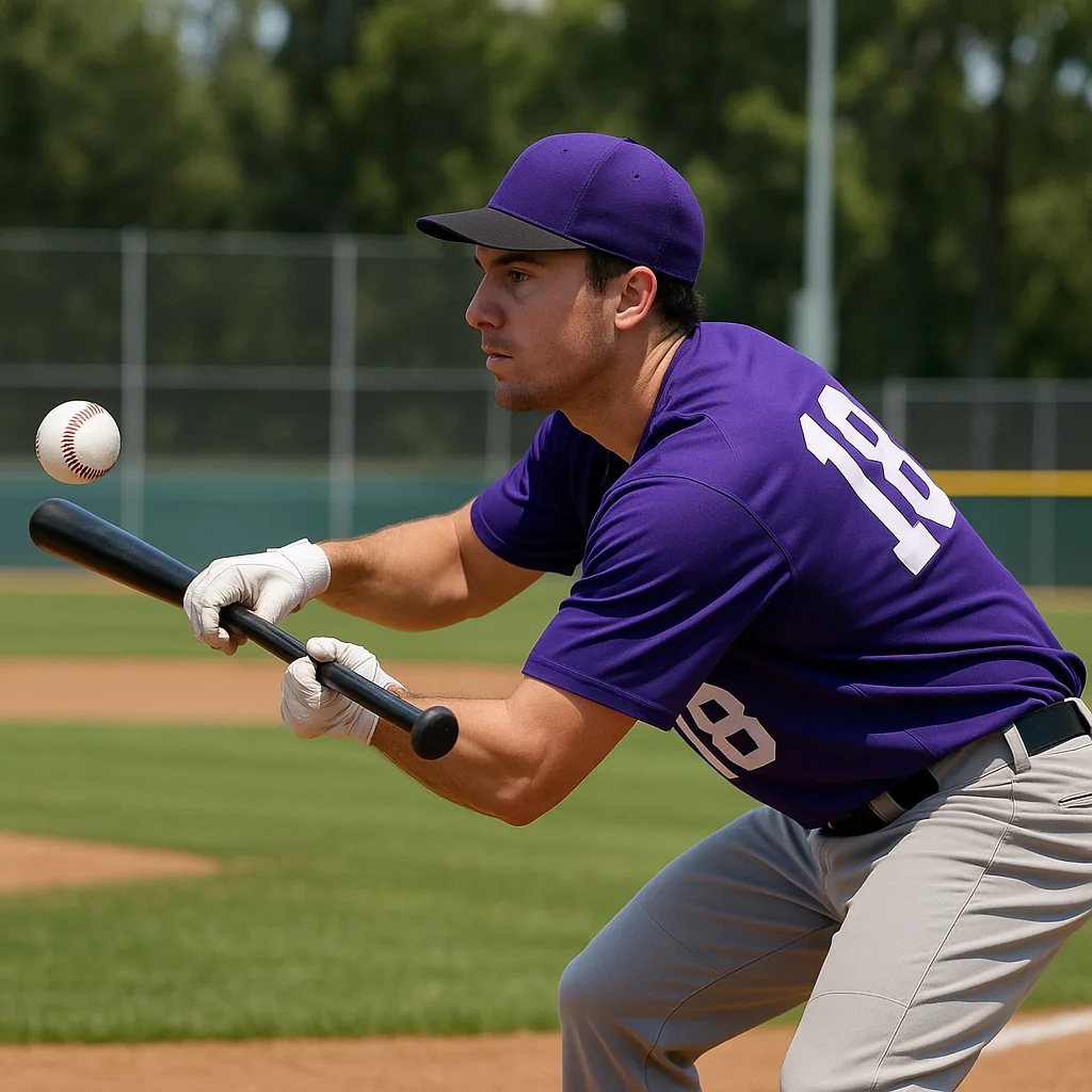Baseball Player in a Purple Jersey