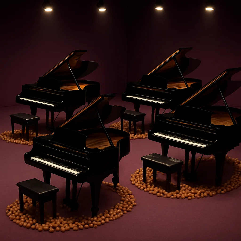 On a Stage Draped in Deep Plum