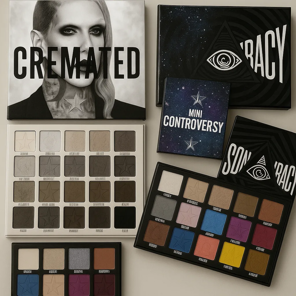 Jeffree Star Cremated and Conspiracy Collection Featuring Various Colorful