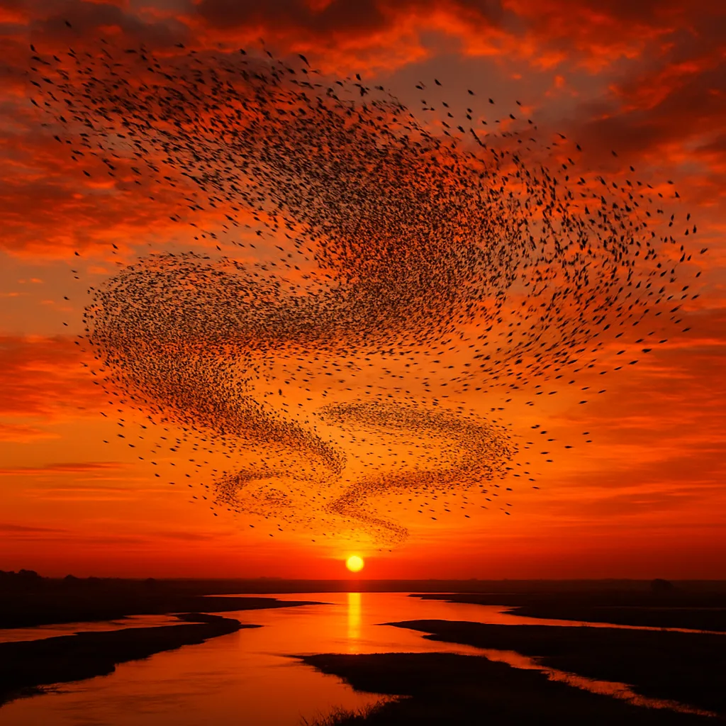 Vast Flock of Migratory Birds Creates Dynamic