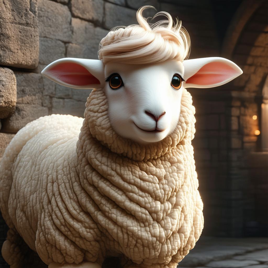 Emo Sheep With Bangs by Medieval Wall