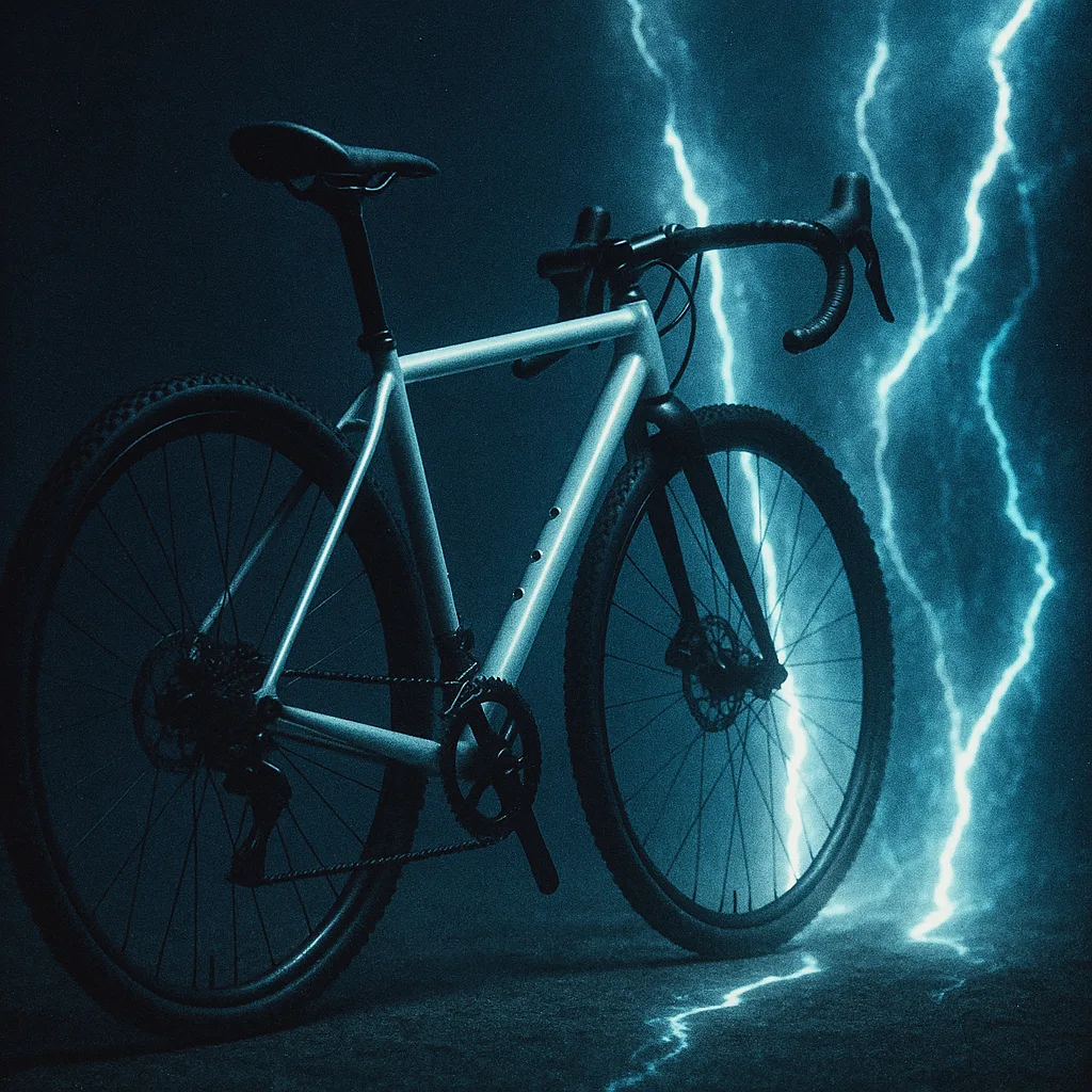 Pearlescent White Cyclocross Bicycle with Black Anodized Parts