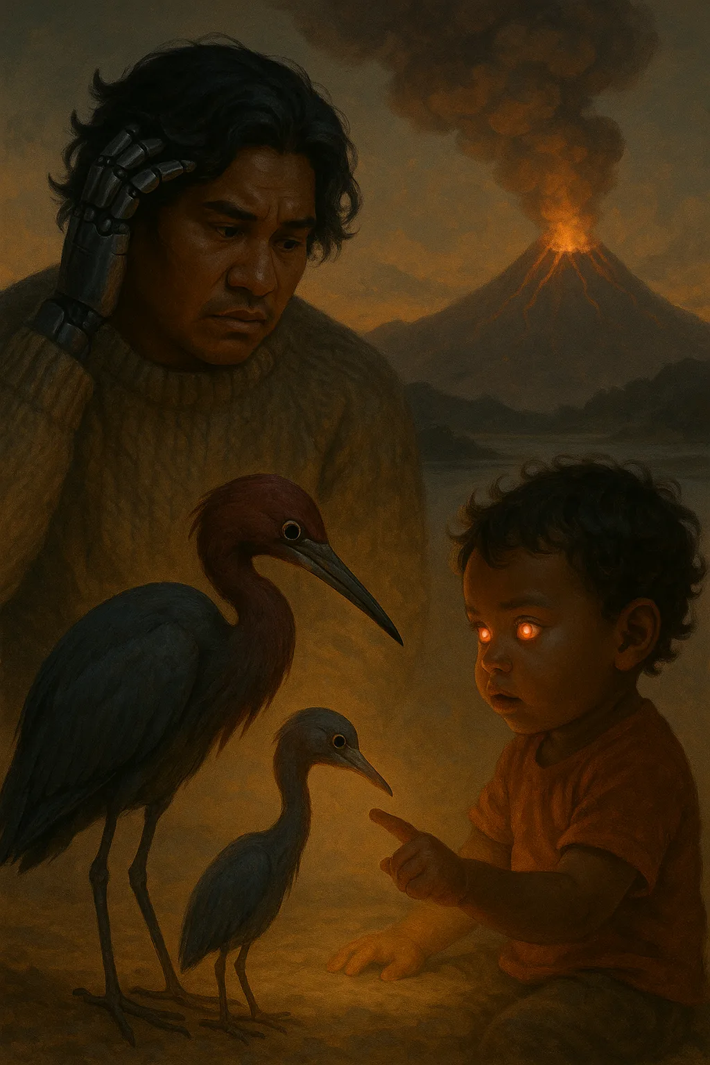 Pensive Pacific Islander in a Sweater