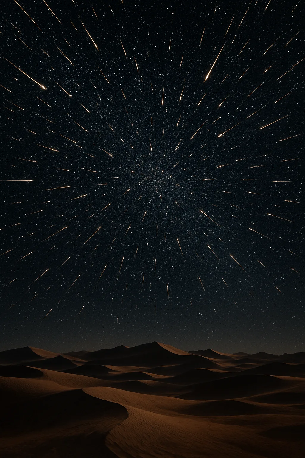 Vast Shower of Myriad Tiny Meteors Streaks