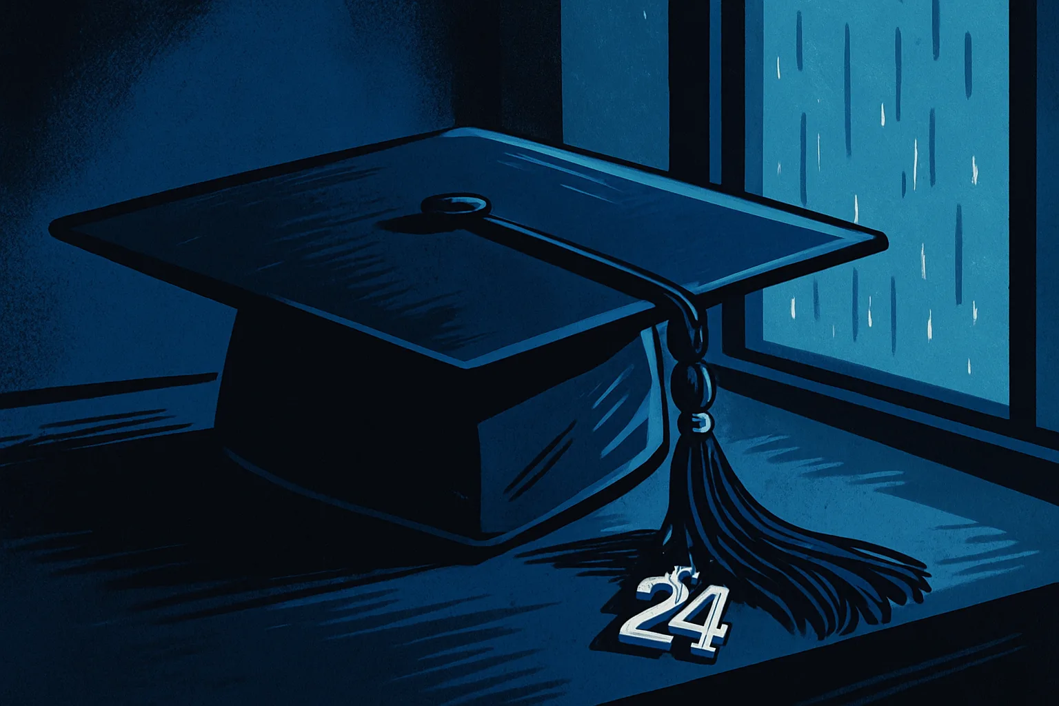 Solitary Classic Matte Black Mortarboard