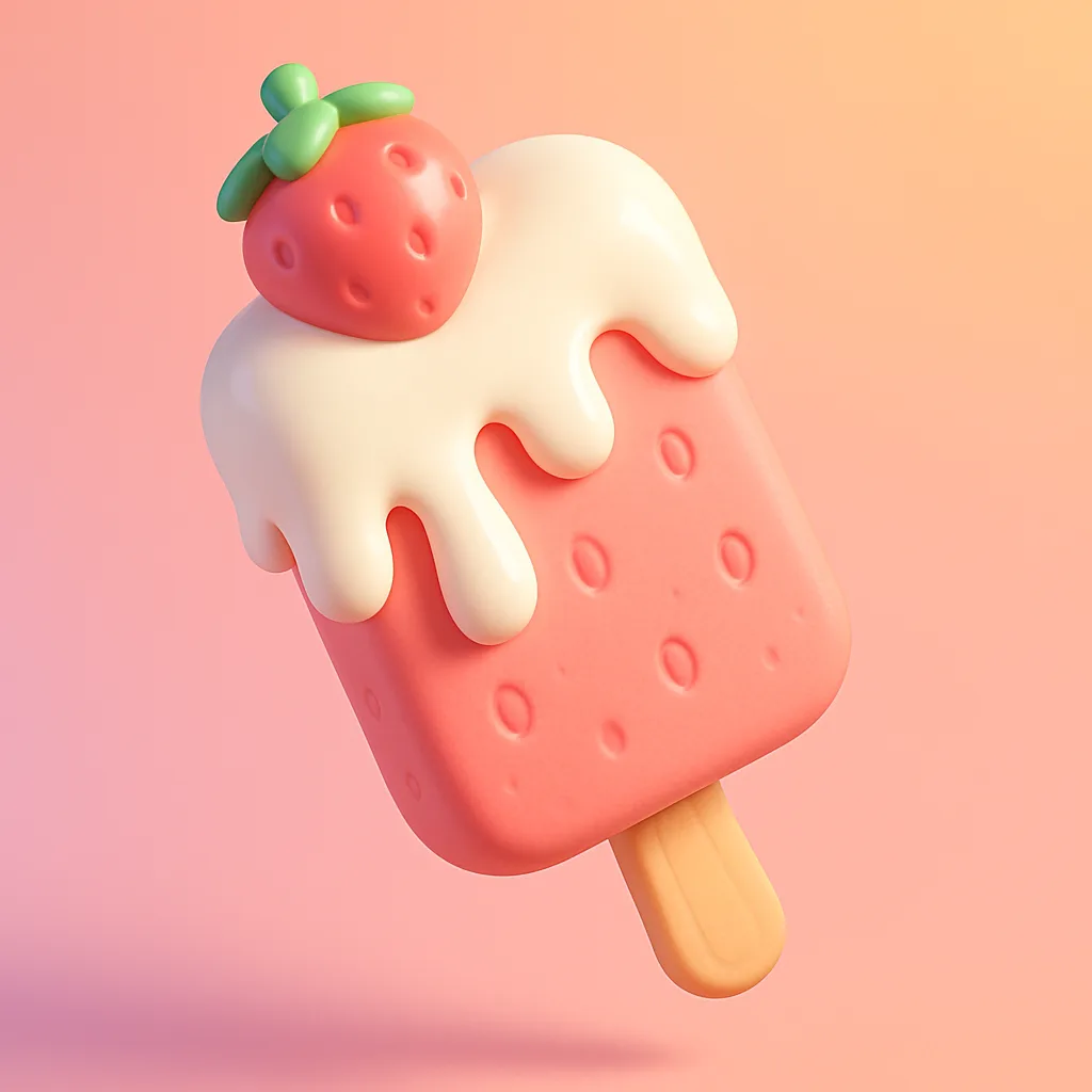 Turn a [🍓] into a Delectable Creamy Popsicle Bar